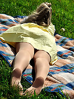 German horny old woman in silky pantyhose